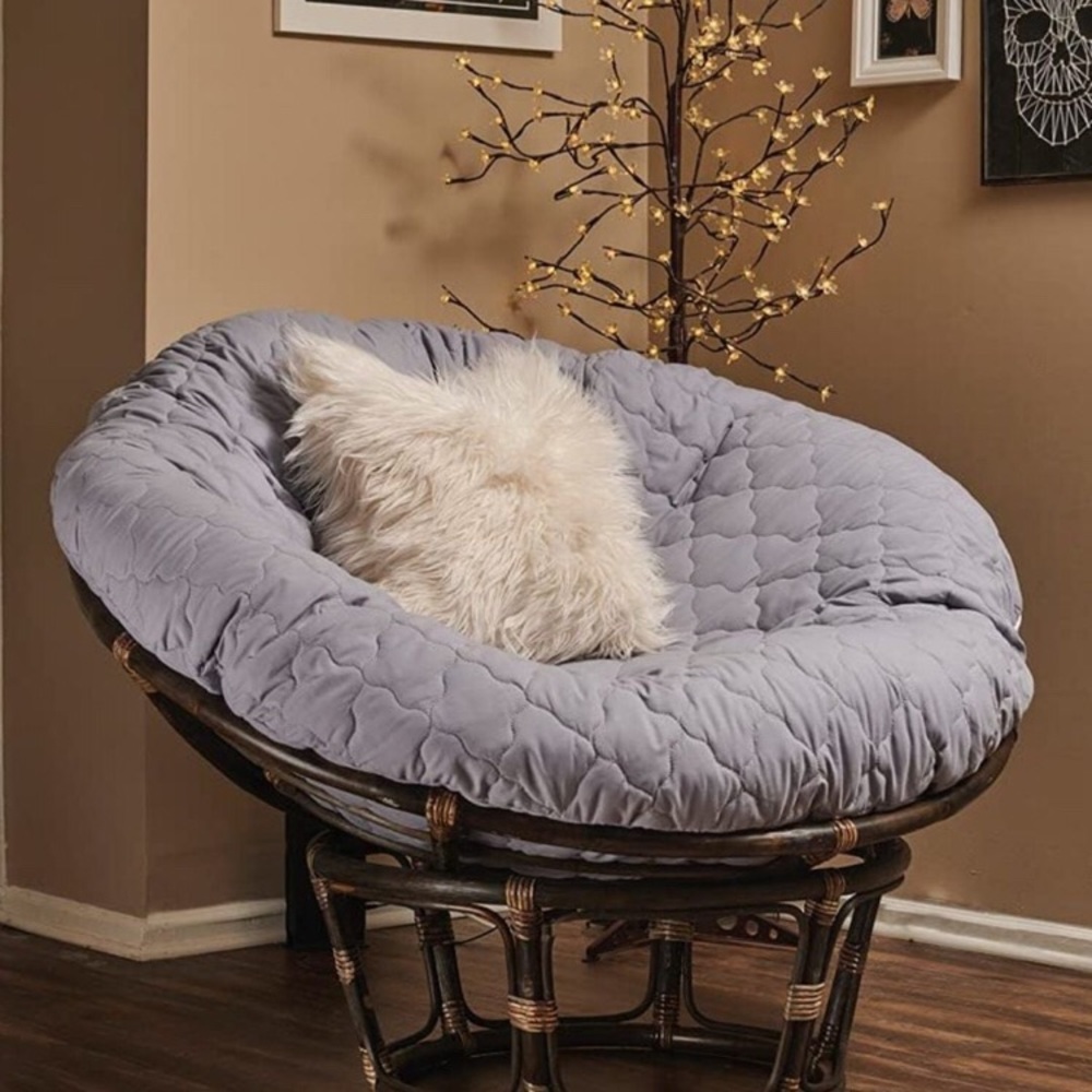 Papasan Grey Cushion Cover